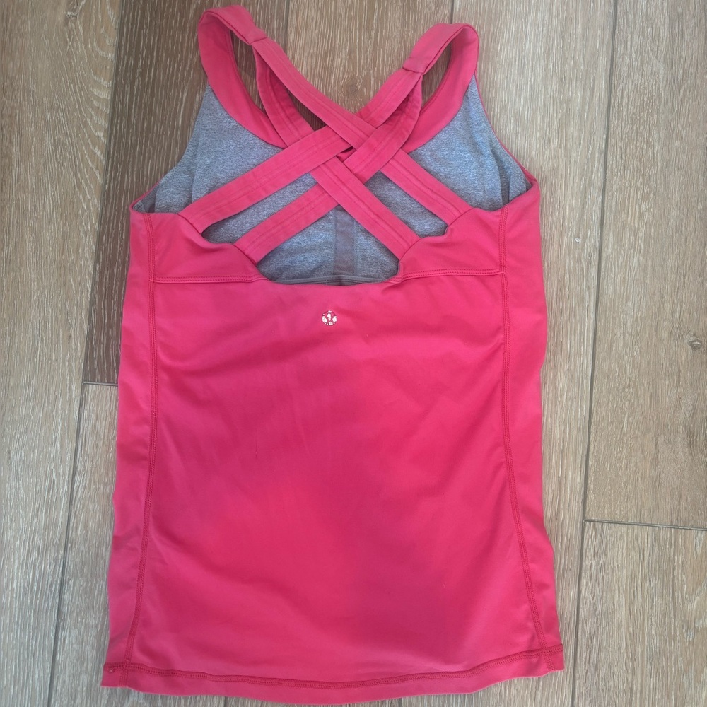 Lululemon Athletica Pink Sleeveless Fitted Backless Tank Top - Picture 2 of 2